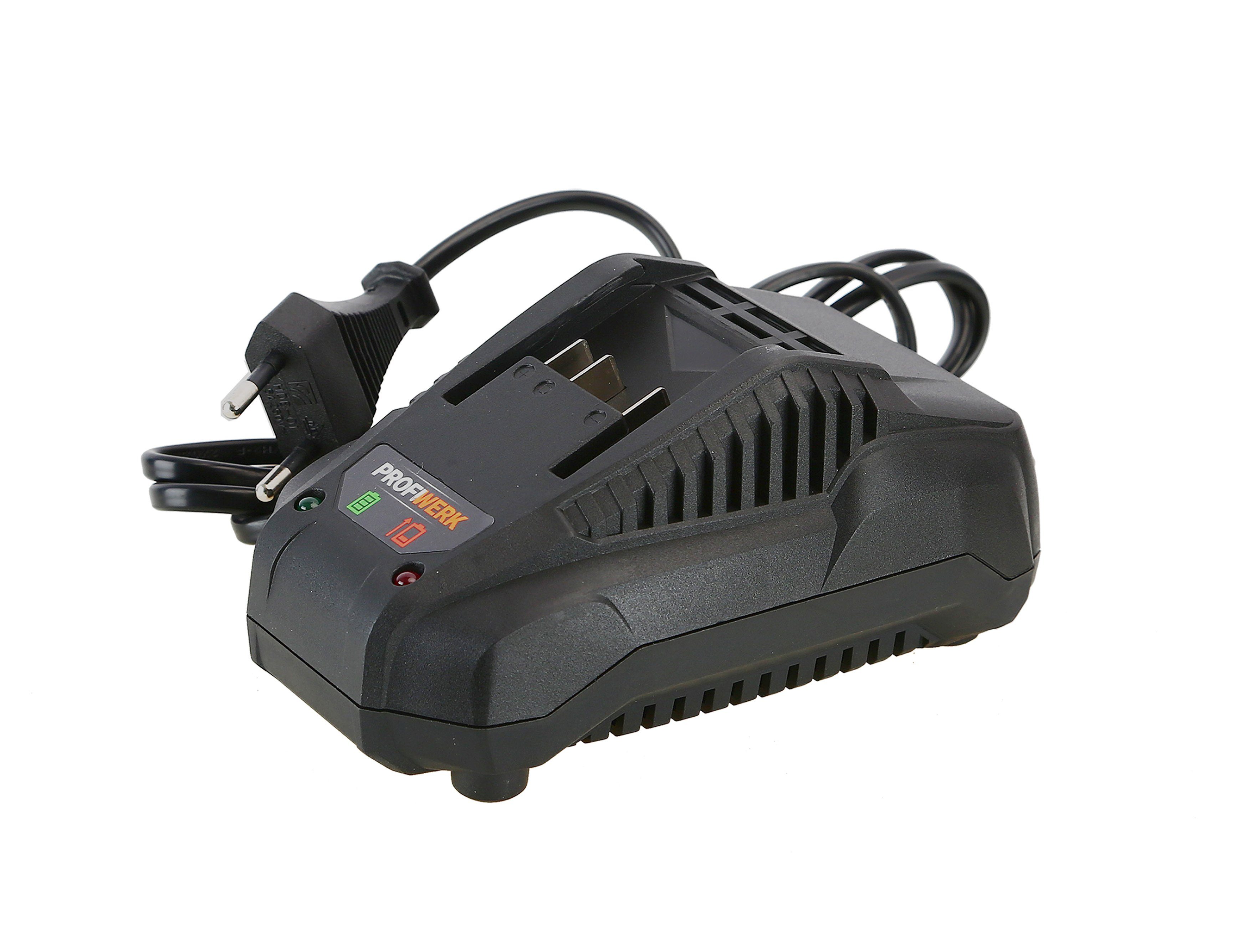 Profiwerk Akku-Winkelschleifer PWWS25-01-Kit 20V, 125mm, M14, 4Ah Akku, max. 10000 U/min, Netzteil, Sicherungsmutternschlüssel