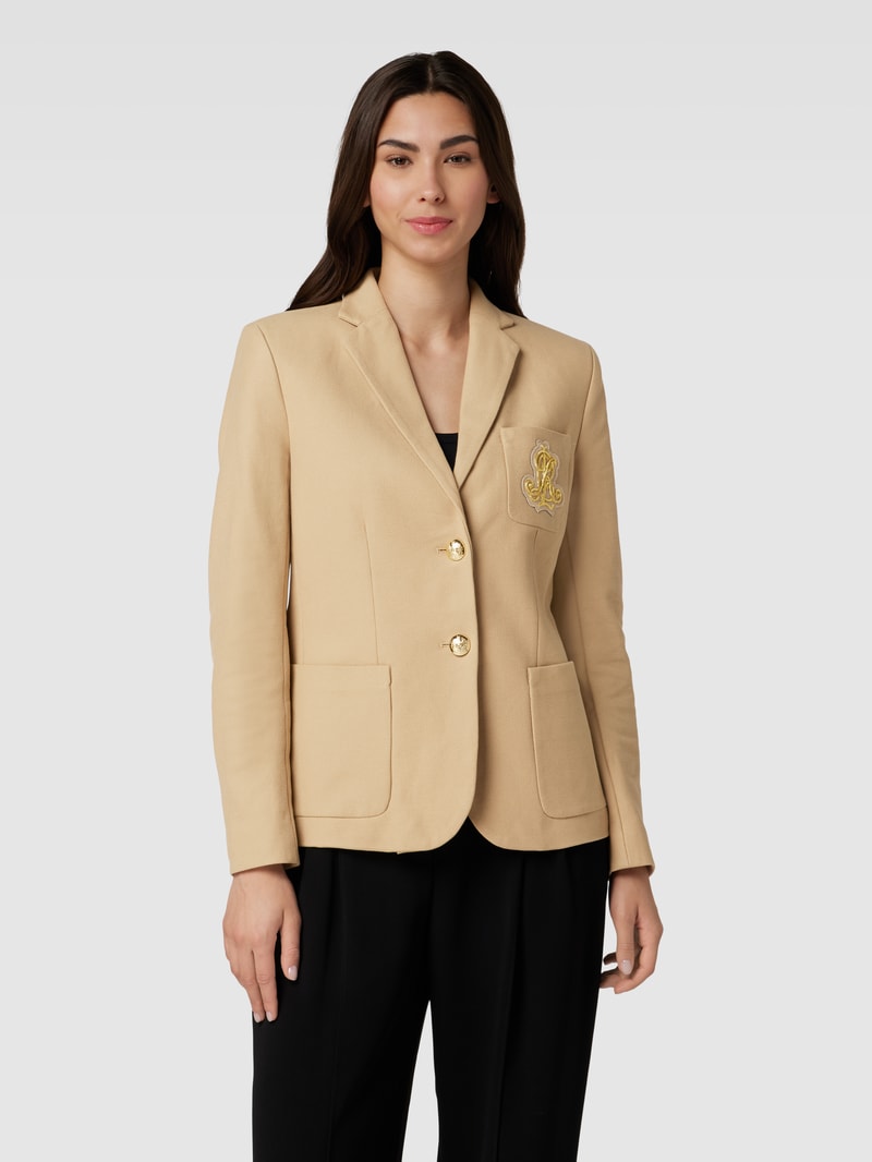 Blazer mit Label-Detail Modell 'ANFISA' in beige