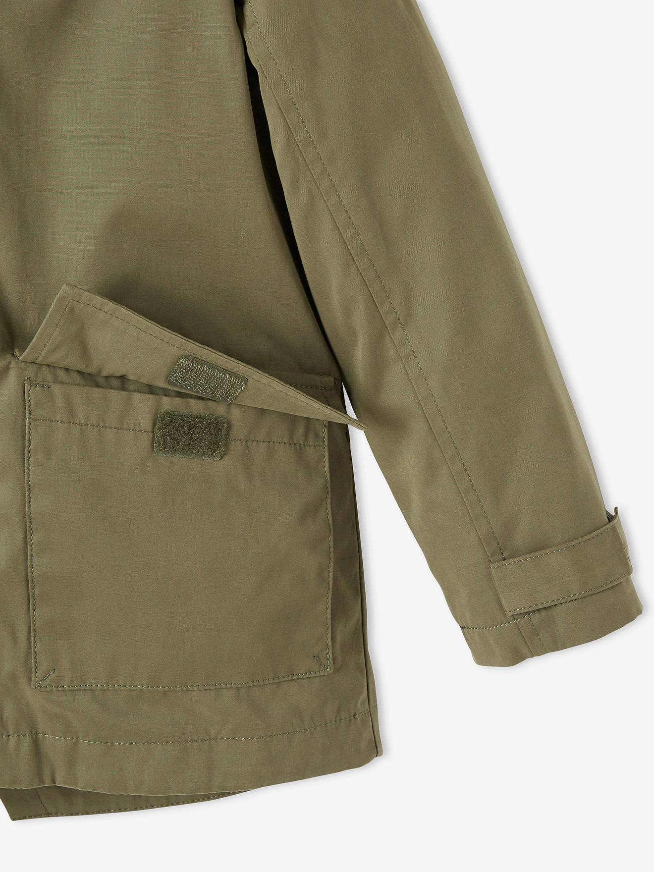 Parka 3 en 1 garçon mi-saison bleu grisé