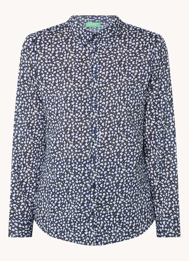 Benetton  Blouse met print en stretch