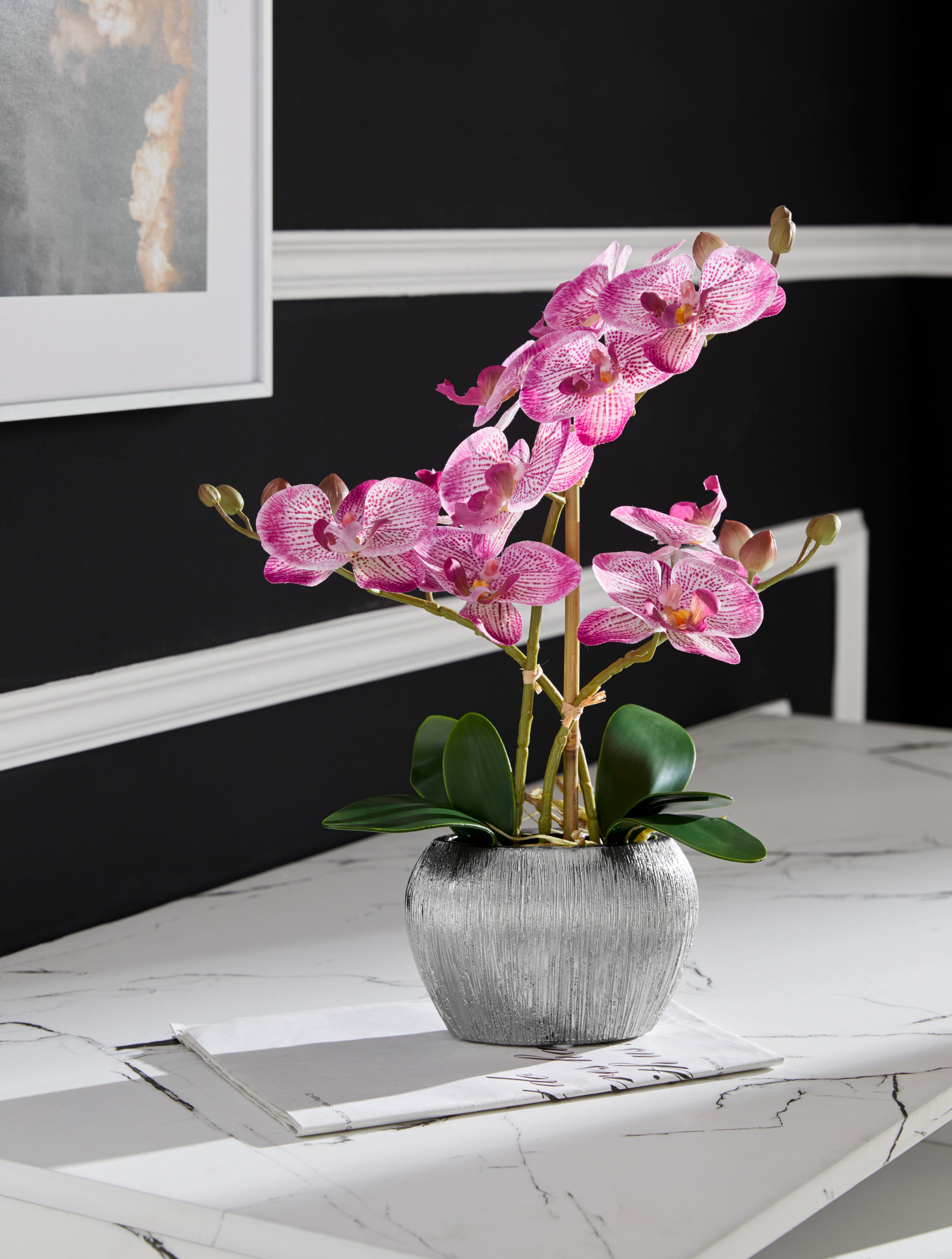 Kunstpflanze Orchidee, Home affaire, Höhe 38 cm, Kunstorchidee, im Topf