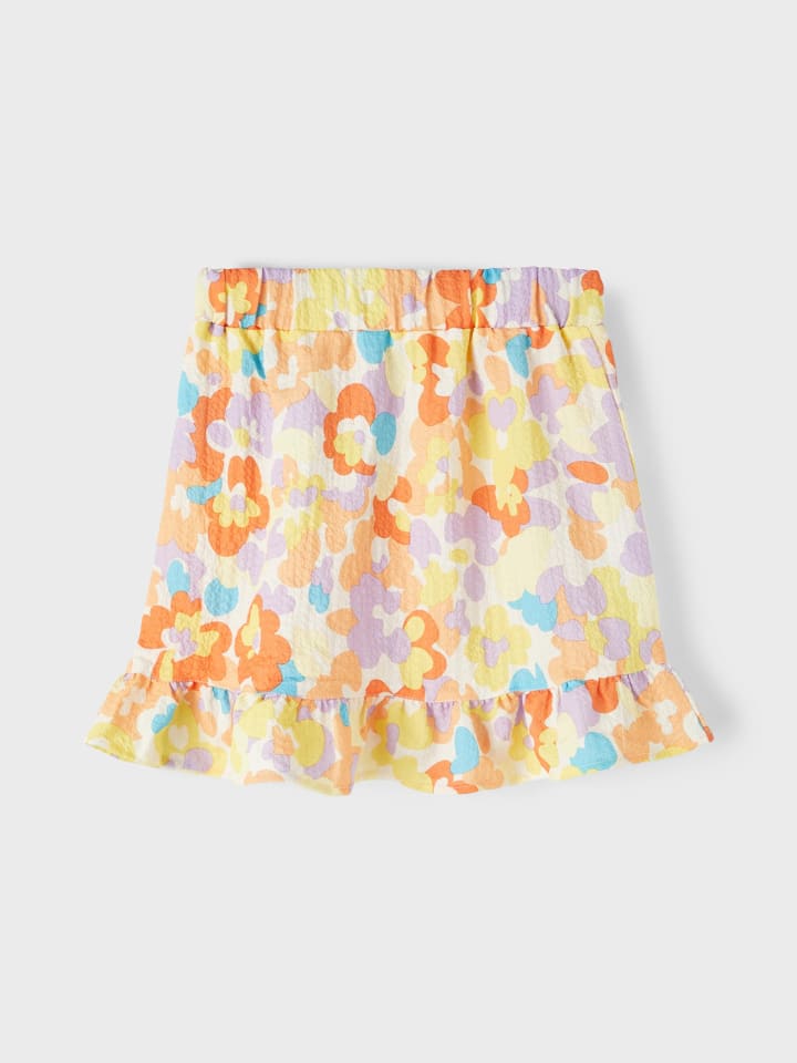 name it Knielanger Blumen Rock Chiffon mit verstellbarem Bund NKFHIMLA in Orange günstig kaufen