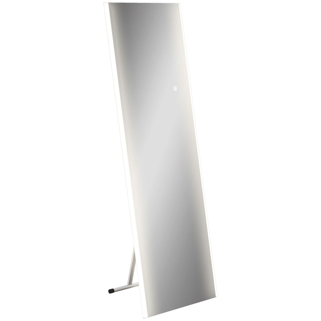 HOMCOM Ganzkörperspiegel 150 x 50 x 2,9 cm Wandspiegel, Standspiegel mit LED-Leuchte