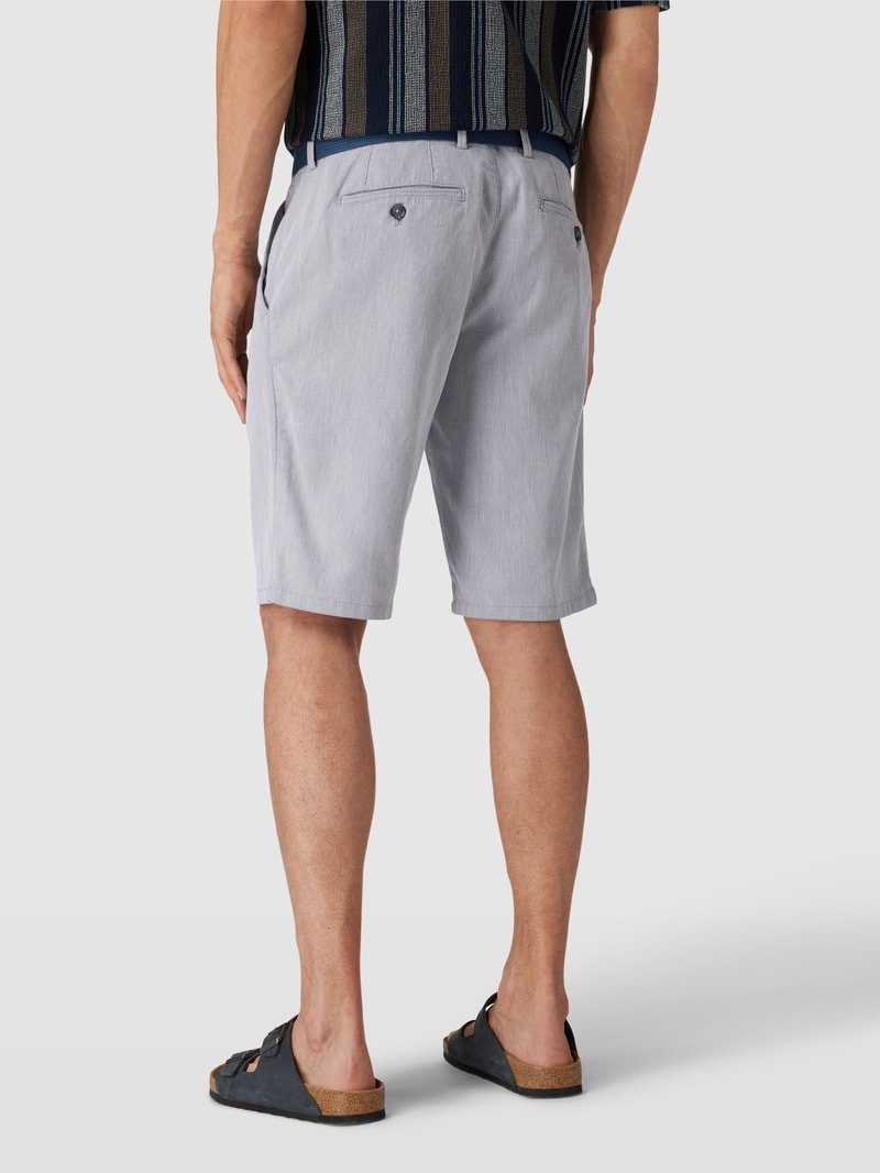 Bermudas mit Stoffgürtel in mittelgrau