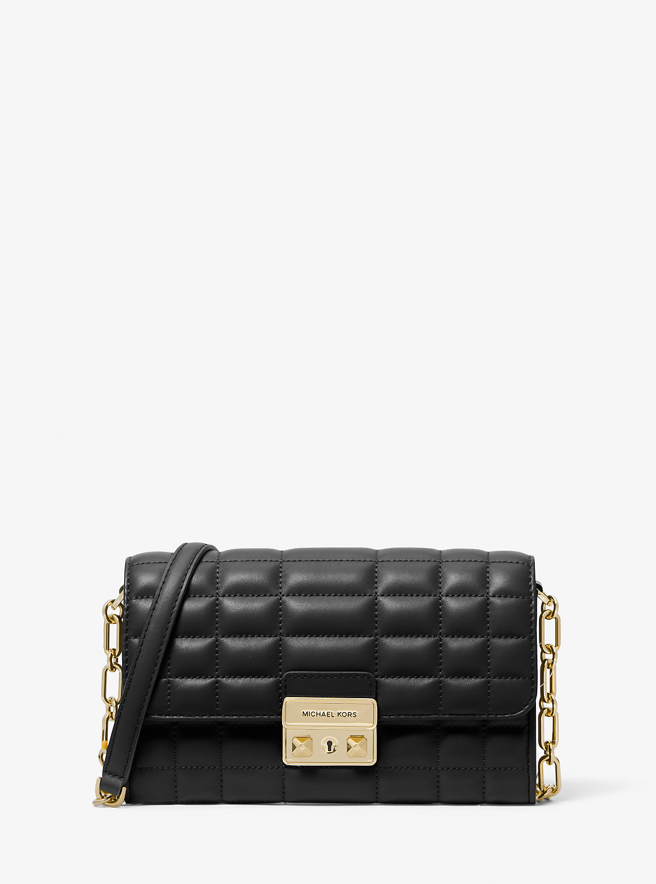Tribeca konvertibel crossbody-veske i skinn – SVART