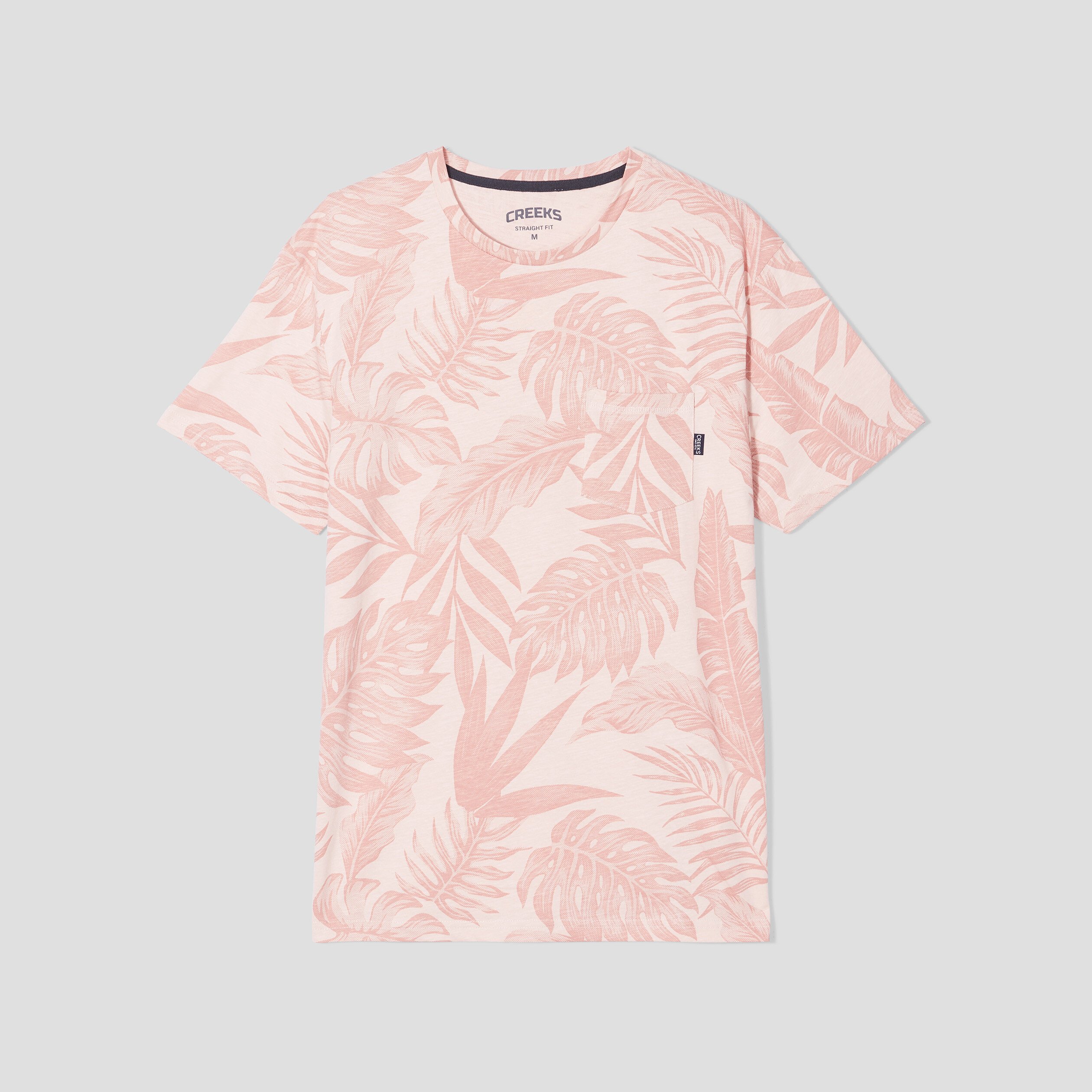 T-shirt manches courtes Creeks rose clair homme | La Halle