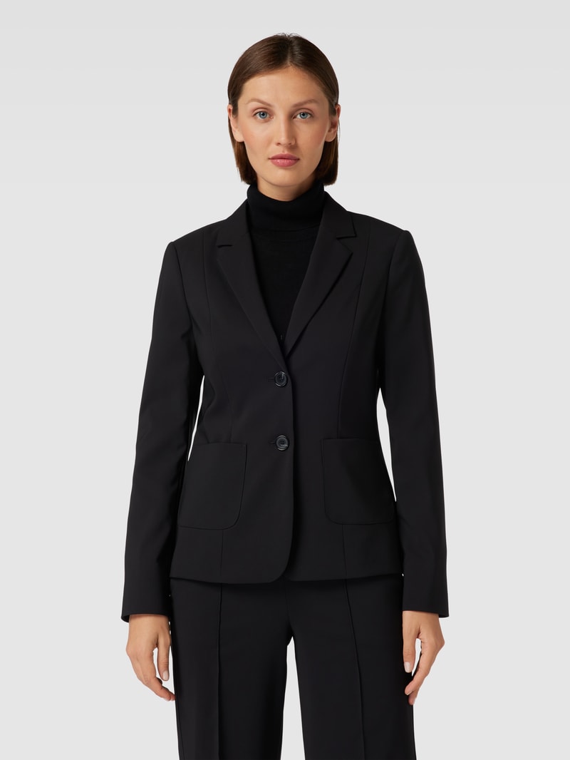 Blazer mit Reverskragen in schwarz