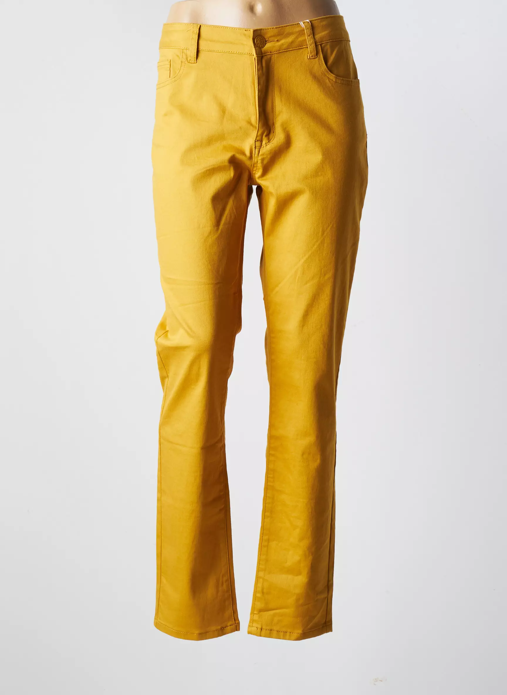 Soo Pantalons Slim Femme couleur jaune
