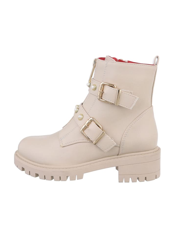 Ital-Design Stiefelette in Beige günstig kaufen