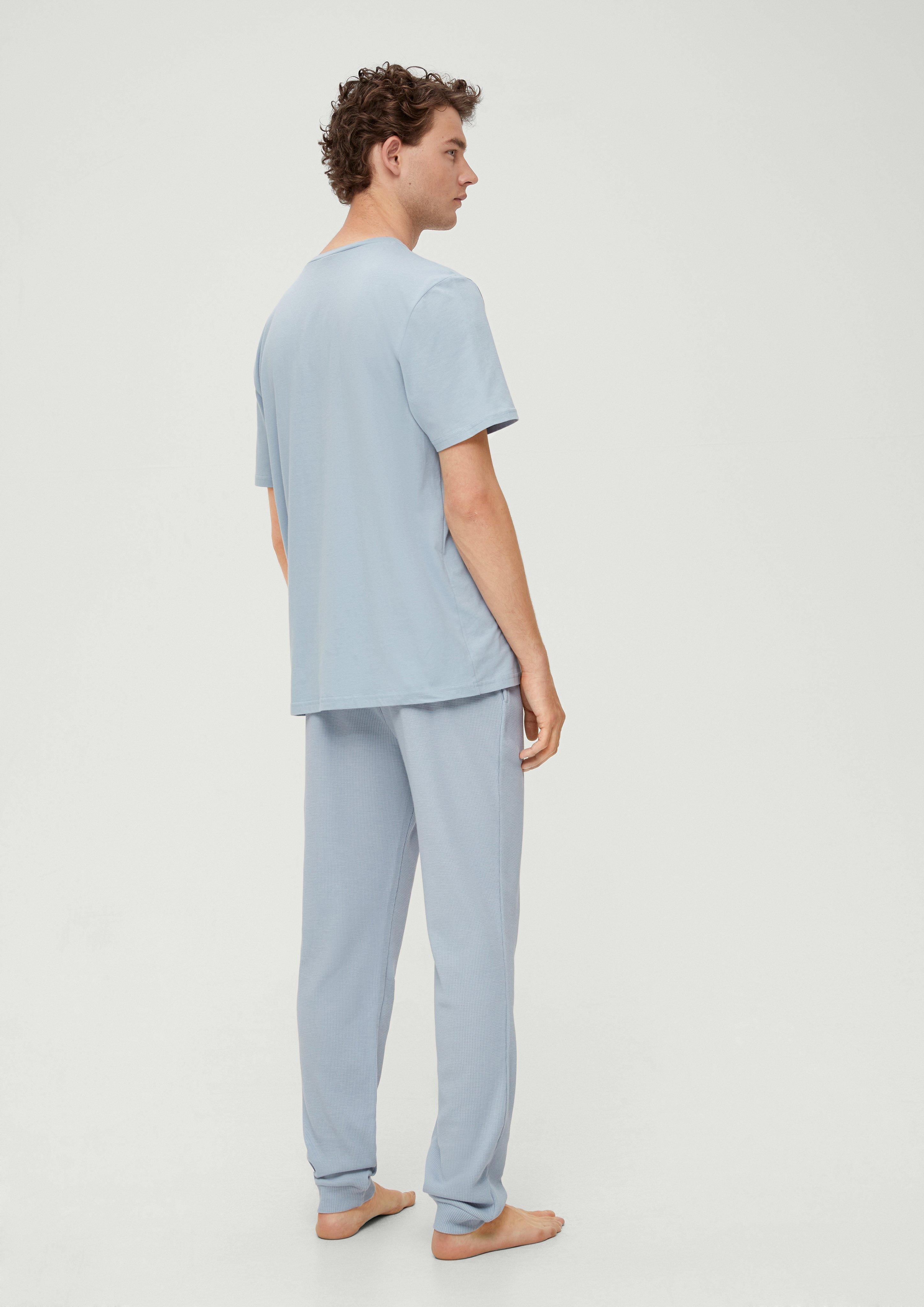 Pyjamahose mit Waffelpiqué-Struktur  6008407-5344
