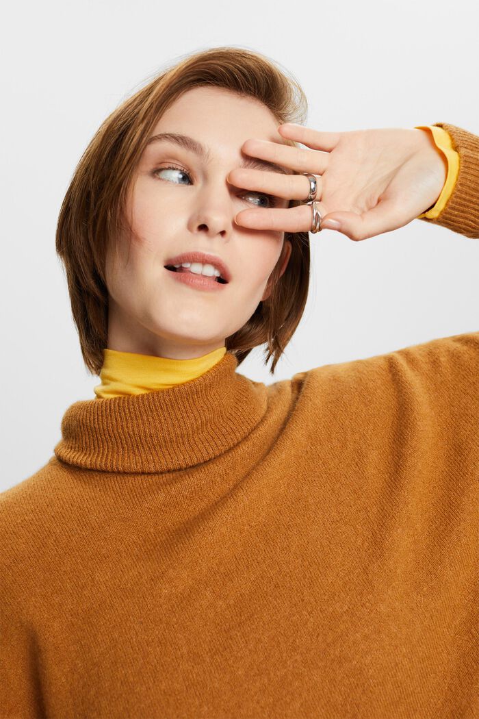 Rollkragenpullover aus Wollmix