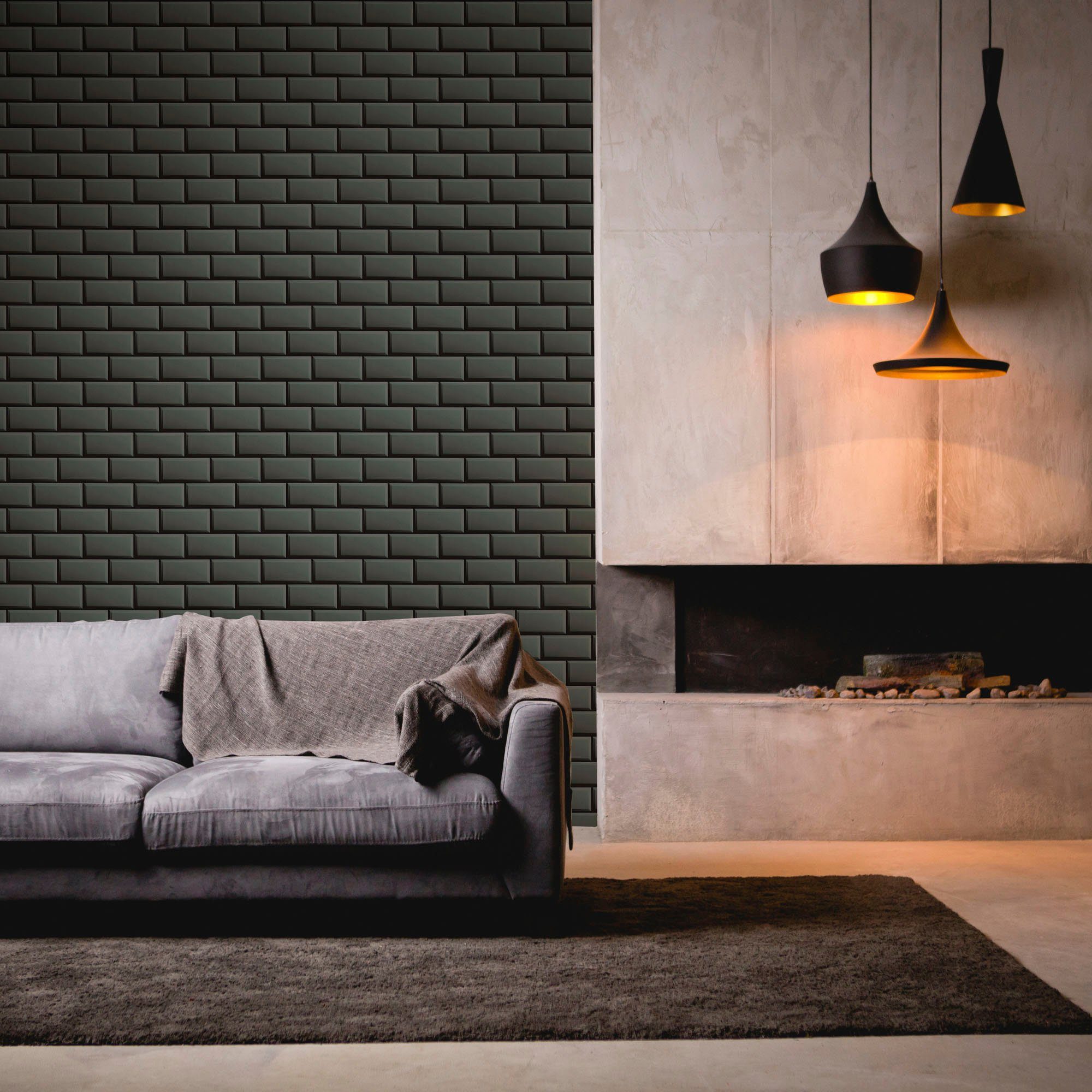 living walls Vliestapete My Home My Spa, glatt, Motiv, Steinoptik, urban, Tapete Stein
