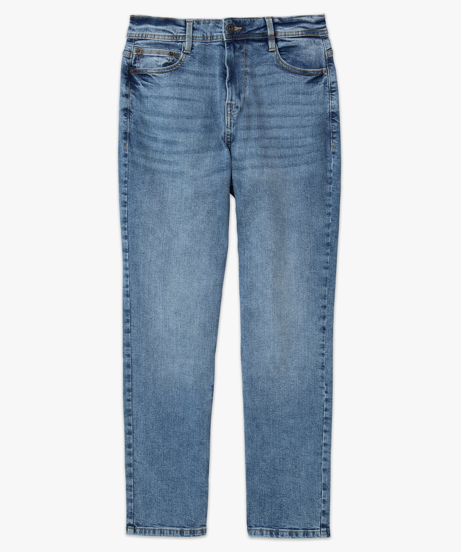 Jean homme coupe Straight au coloris délavé stone | GEMO