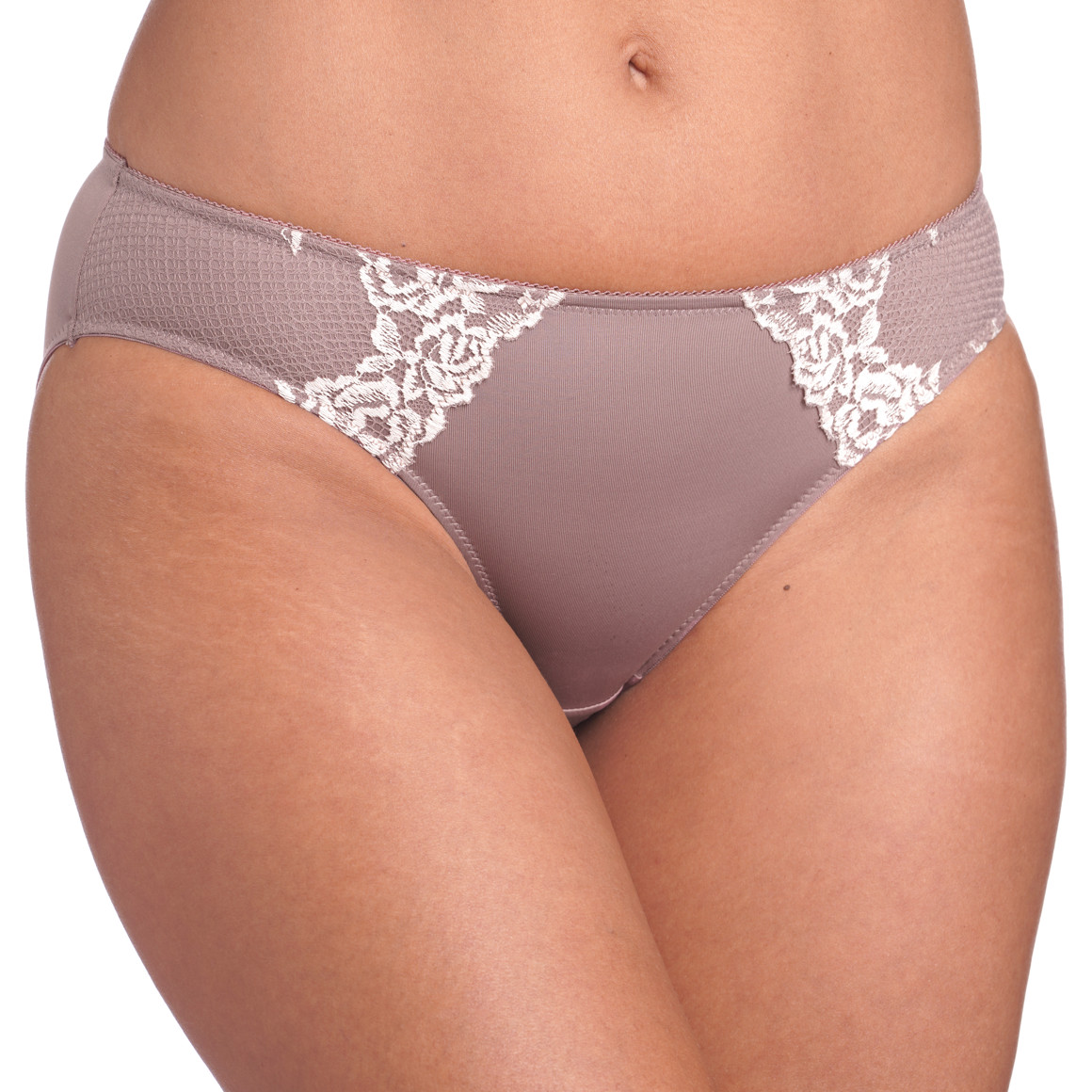 Damen Slip mit floraler Spitze