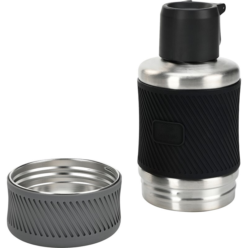 Dogs Creek Reisenäpfe Dogs Creek Carry Reise Set Futter- und Wasserbehälter 800ml grau