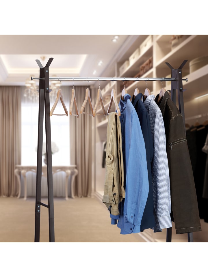relaxdays 12er Kleiderbügel Set in Natur/Silber günstig kaufen onesize