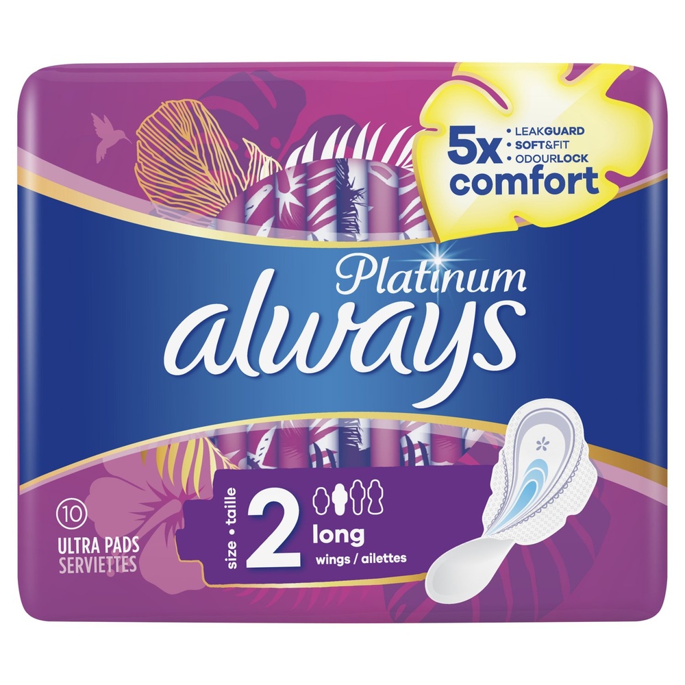 always Always Platinum Long (Taille 2) Serviette Hygiénique Serviettes Hygiéniques