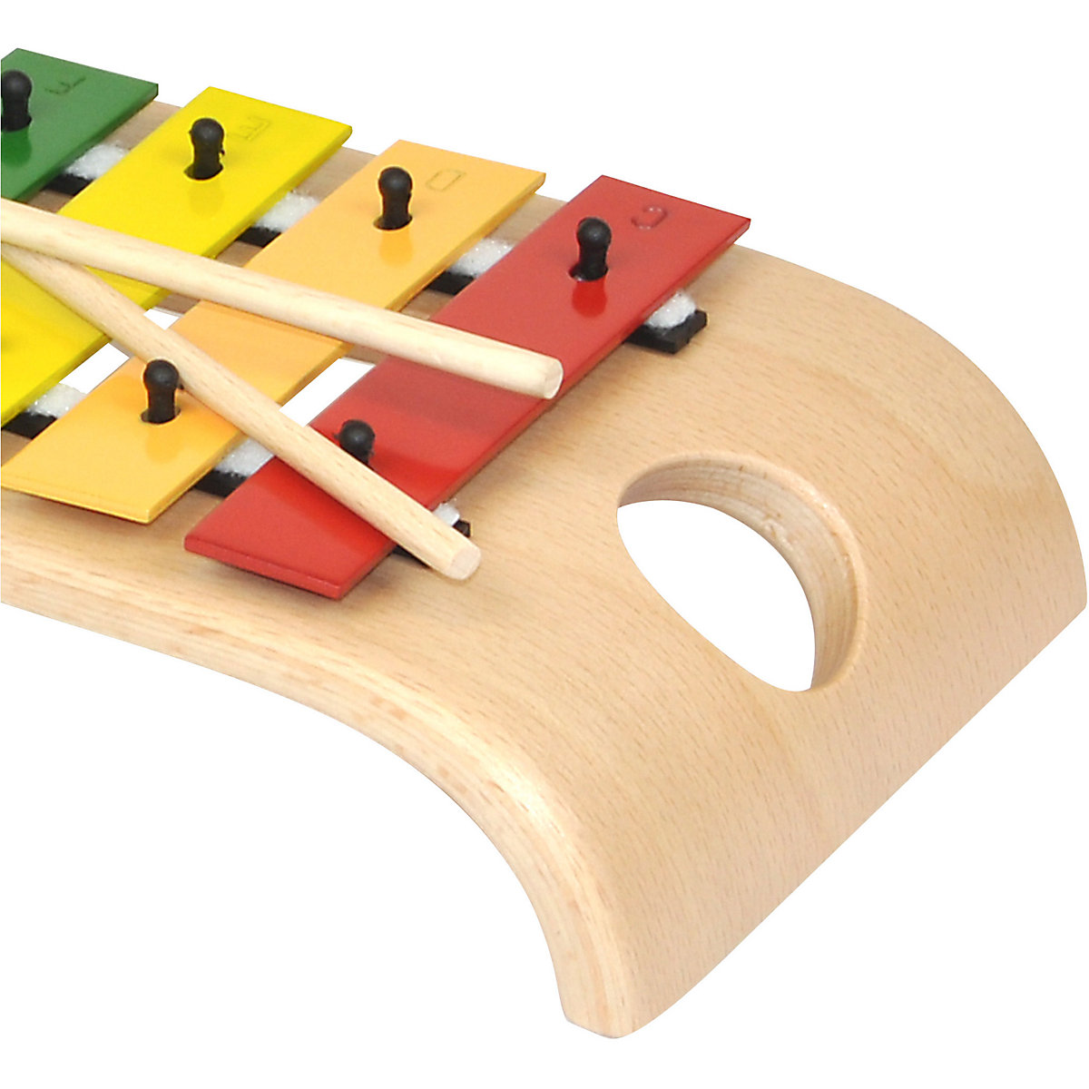 Das wunderschöne Glockenspiel (Holzglockenspiel mit Metallplatten, diatonisch, 2 Schlägel)