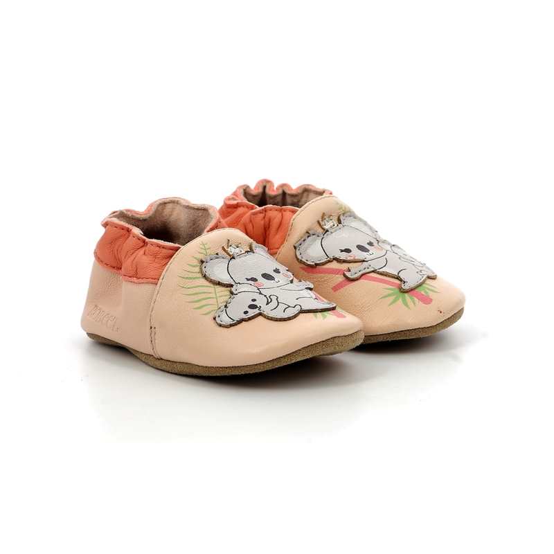Chaussons cuir tannage vegetal Queen Koala