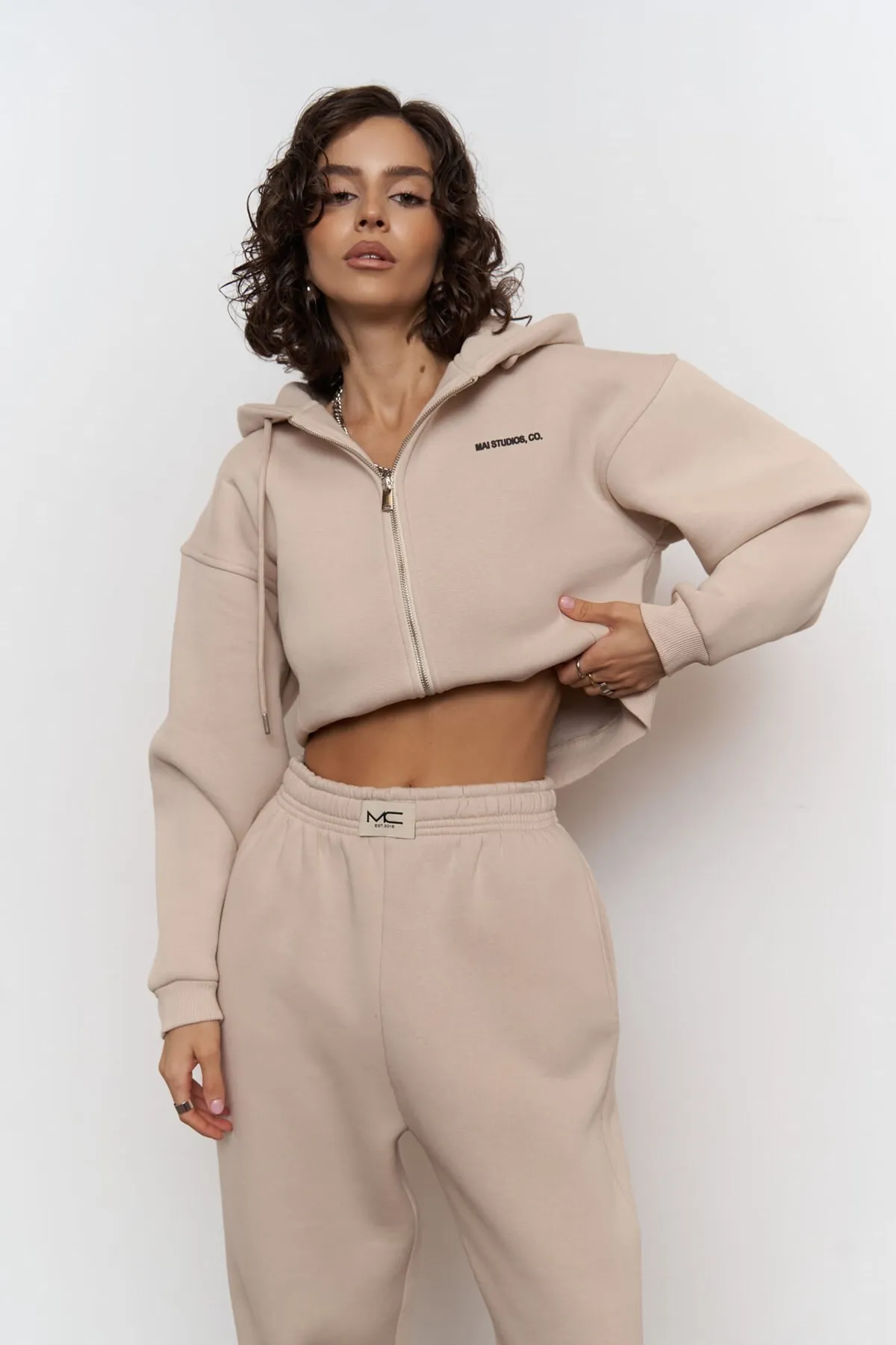 MAİ COLLECTİON  Studios Crop Bone Trainingsanzug