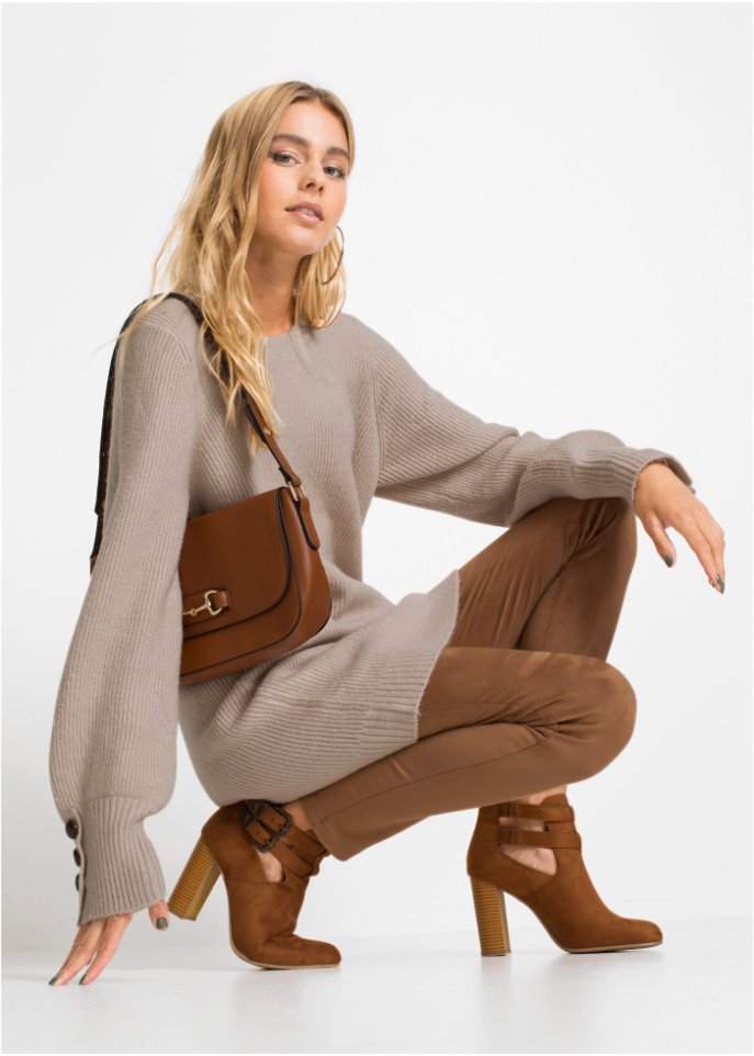 Longpullover mit Knöpfen
