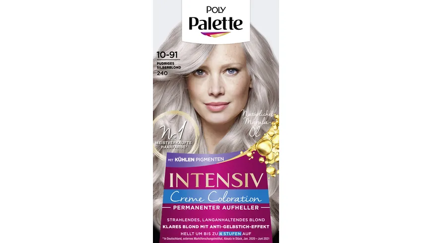 POLY PALETTE Intensiv Creme Coloration 240\/10-91 Pudriges Silberblond