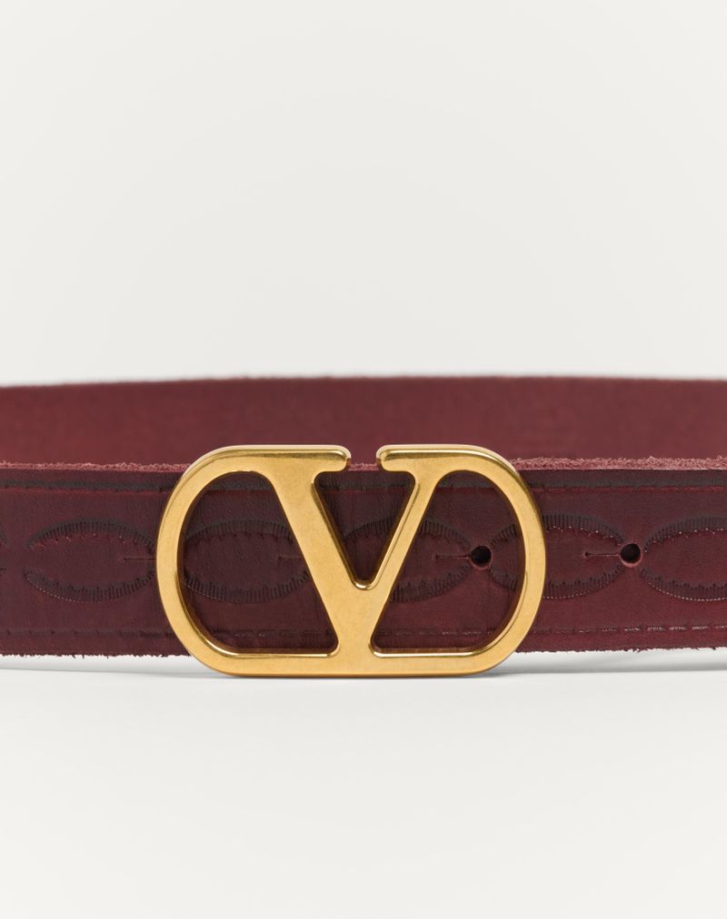 Cinto exclusivo VLogo em couro de bezerro 30 mm