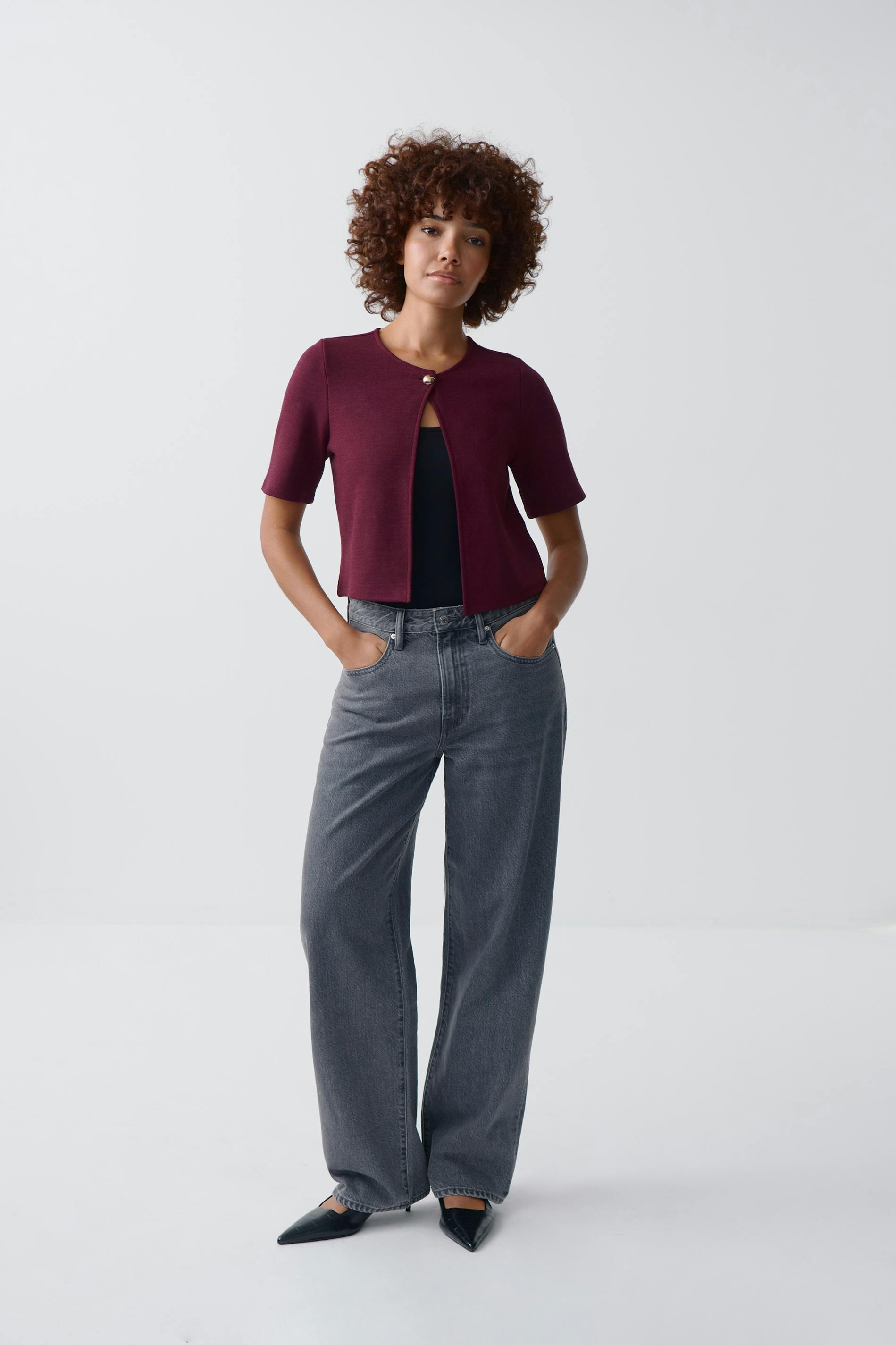 One button top