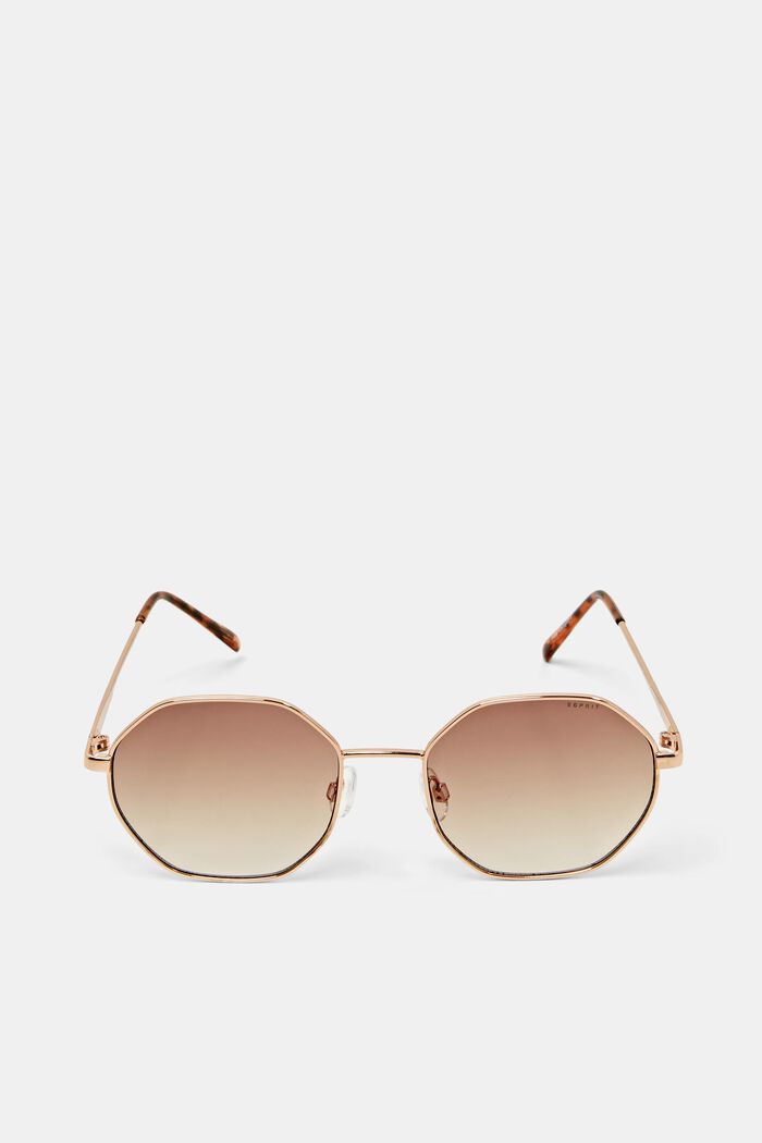 Sonnenbrille mit filigraner, goldener Fassung aus Metall