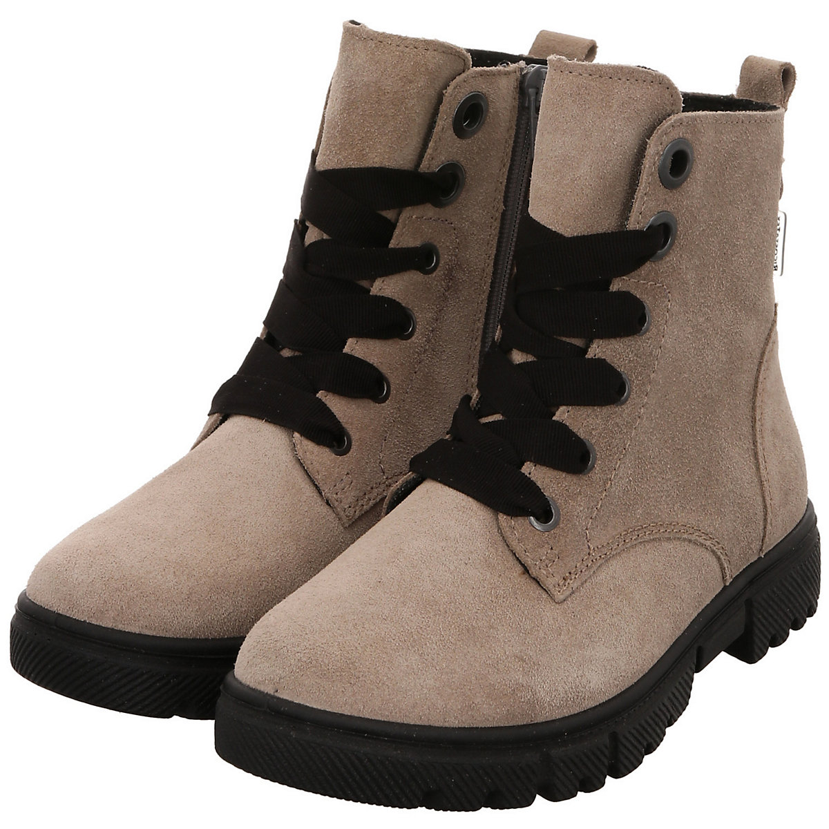 Mädchen Stiefel Schuhe Suri Schnürboots Kinderschuhe Veloursleder uni Halbschuhe
