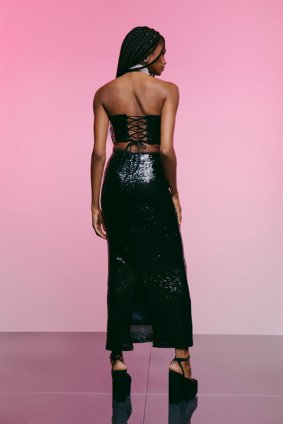 Tina sequin maxi skirt