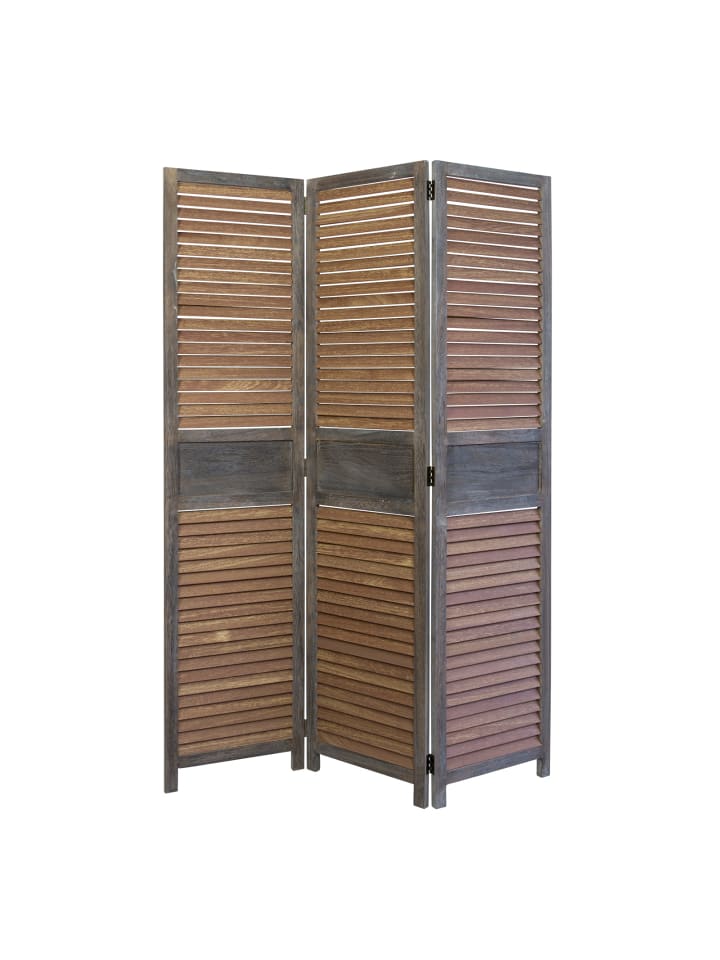 Homestyle4u 3-tlg. Paravent in Braun 120x170 günstig kaufen onesize