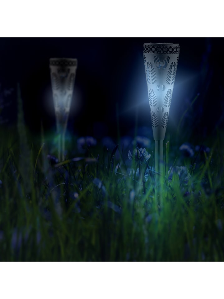 relaxdays 4 x Solarlampe in Schwarz günstig kaufen onesize