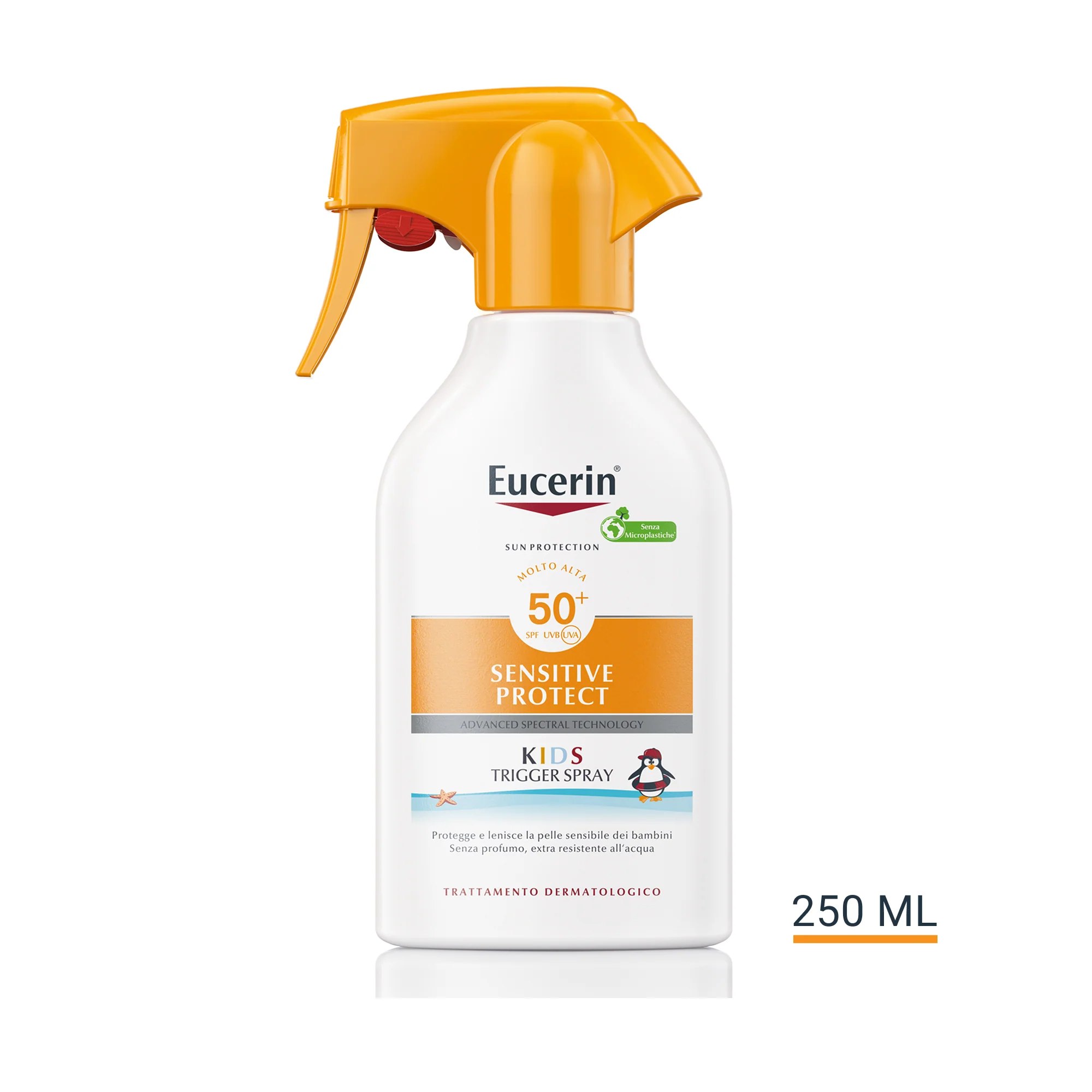 Zaštita od sunca Sensitive Protect Kids Trigger Sun sprej SPF50+ - Dječja krema za sunčanje, Visokozaštitni sprej za tijelo, Dječji proizvodi