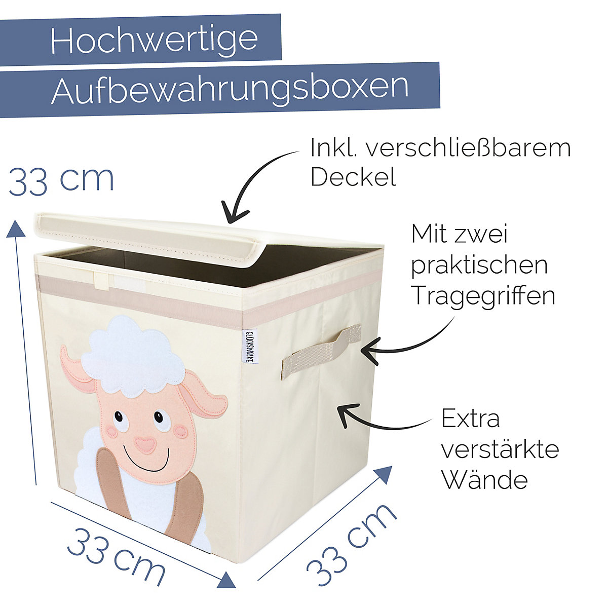 Aufbewahrungsboxen - 15 Motive I Spielzeugkiste mit Deckel I Boxen zur Aufbewahrung im Kallax Regal I Kinderzimmer Deko