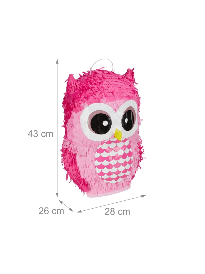 relaxdays Pinata Eule in Pink günstig kaufen onesize