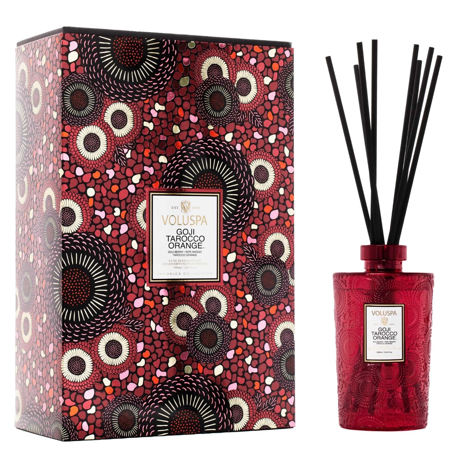 Set de difuzoare de parfum de portocale Goji Tarocco VOLUSPA