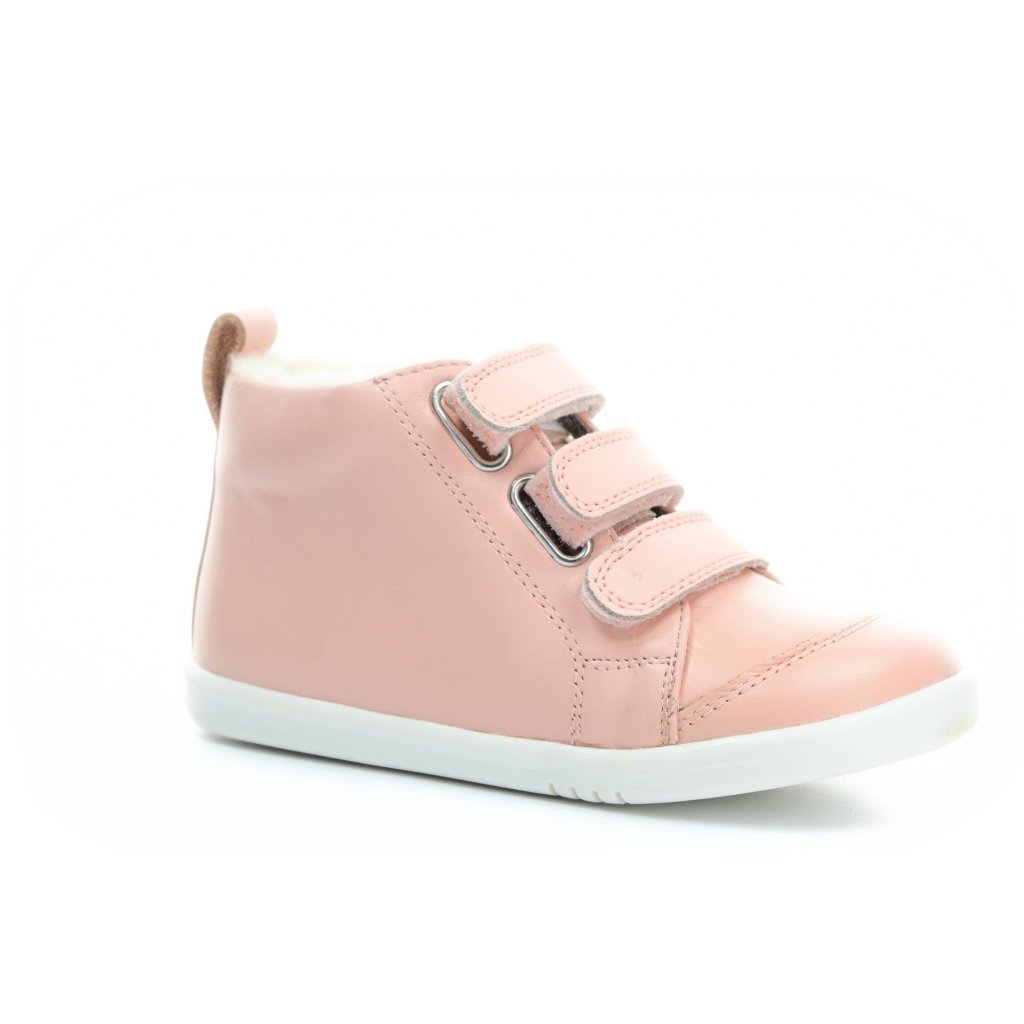 Bobux Hi Court Switch Arcitc Seashell (Silver metal/White) rosa gefütterte Stiefeletten
