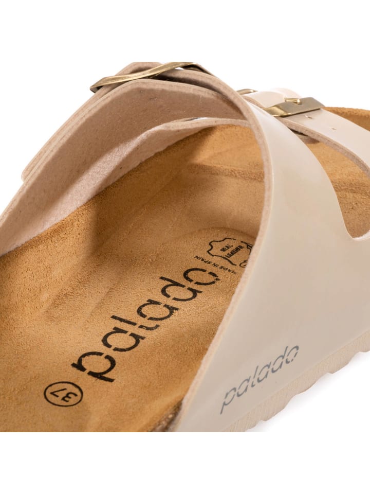palado Pantoletten in Lack Creme Beige günstig kaufen