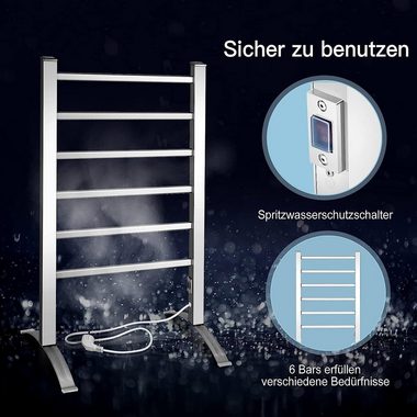 KOMFOTTEU Heizkörper 2 in 1 elektrischer Handtuchwärmer, Badheizkörper 100W