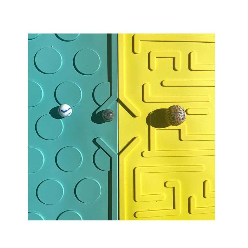 Tapis de jeu pour billes jaune GAMEPLAK