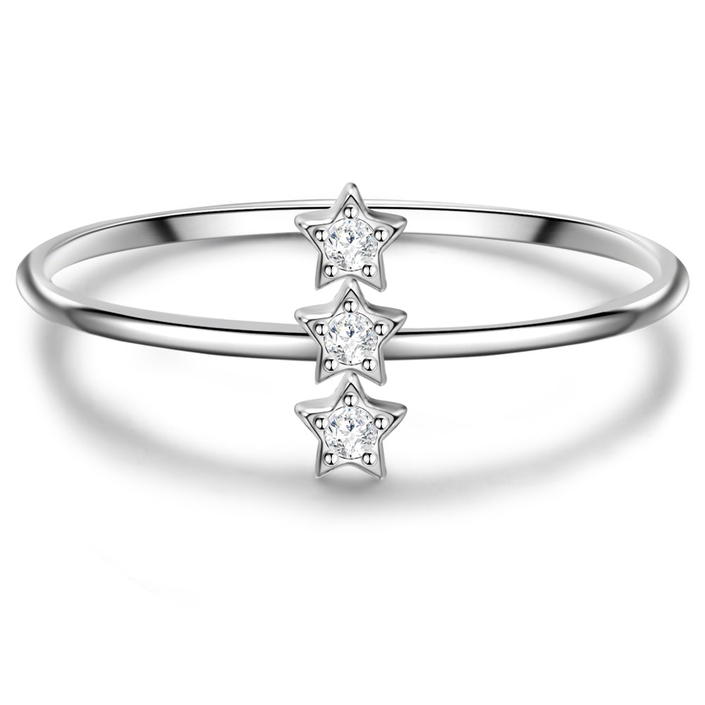 Glanzstücke München Bague en argent Étoiles Argent sterling Oxyde de zirconium (CZ) en Argent Bague