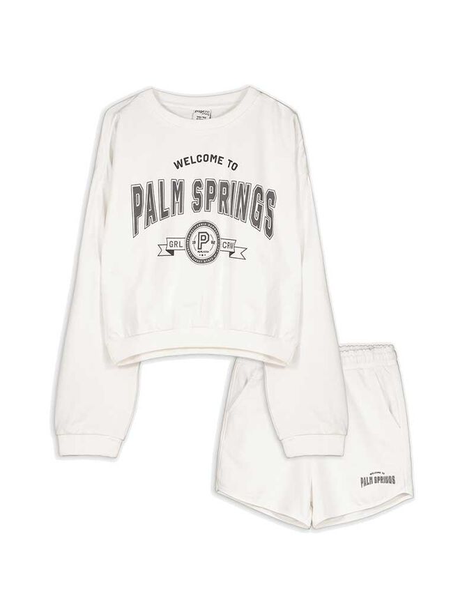Set aus Sweatshirt und Shorts - Cropped