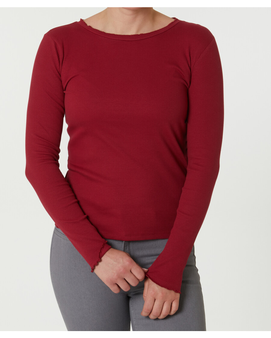 Geripptes Langarmshirt