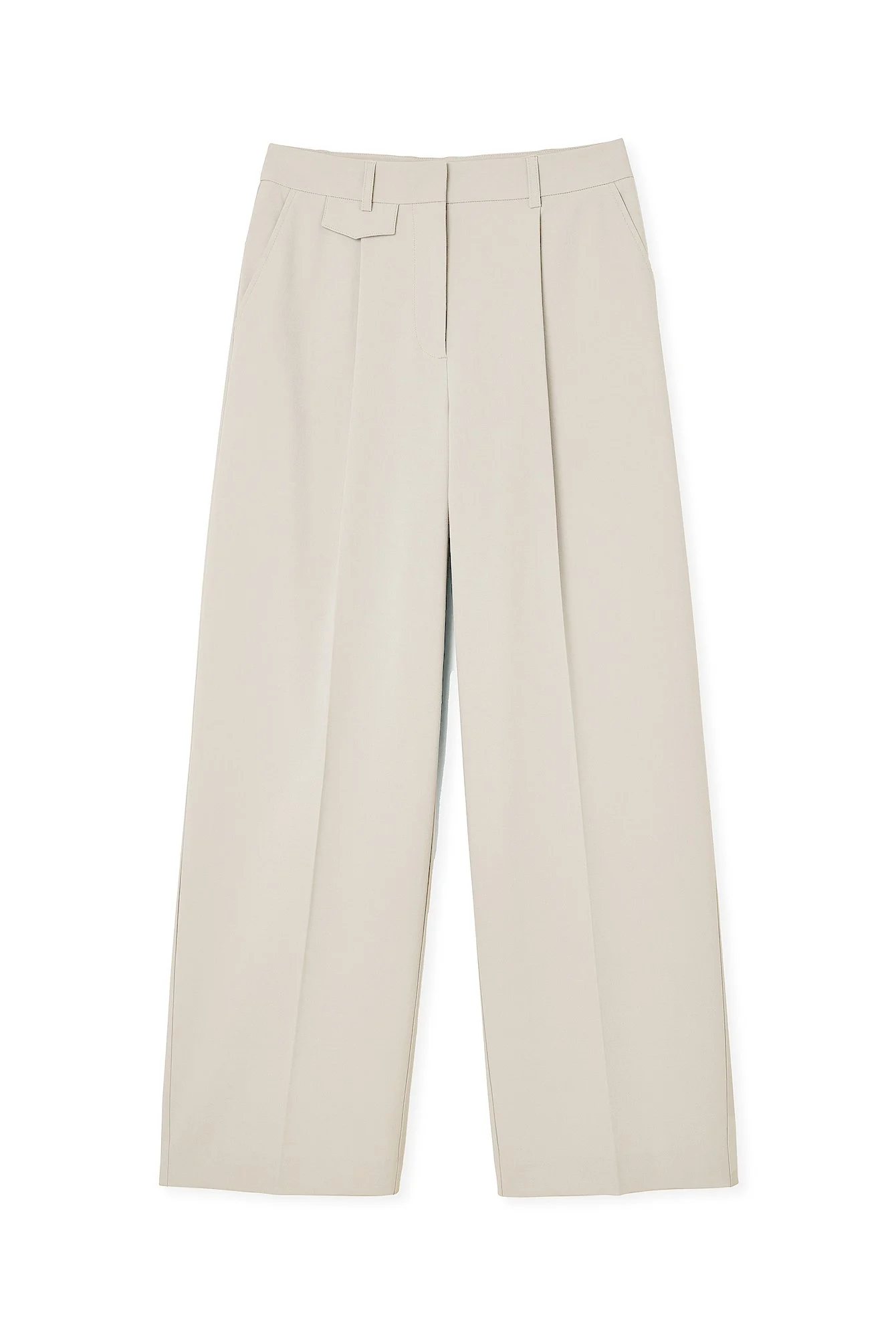 Anzughose mit mittlerer Taille und Fronttaschen