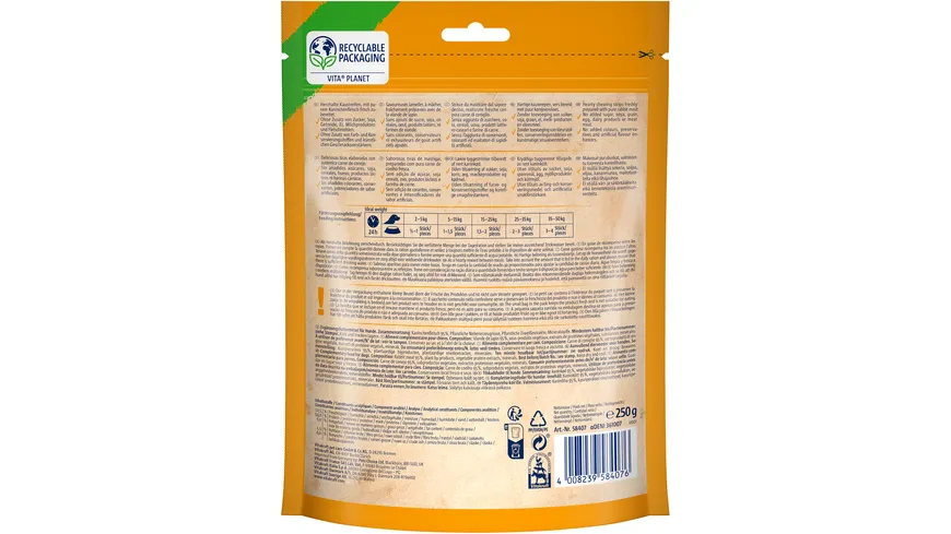 Vitakraft Hundesnack RABBIT Kaninchenfleischstreifen 250 g