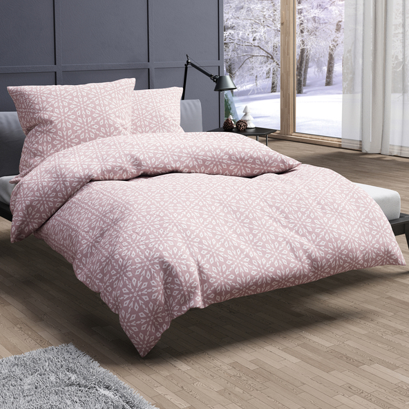 Winterjersey Bettwäsche, 135 x 200 cm, rosa