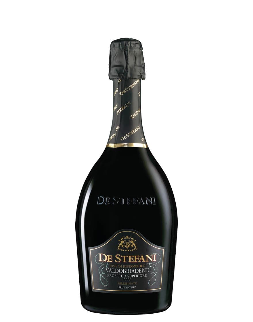 Valdobbiadene Prosecco Superiore DOCG Brut Nature Millesimato Rive di Refrontolo 2022 De Stefani 0,75 ℓ