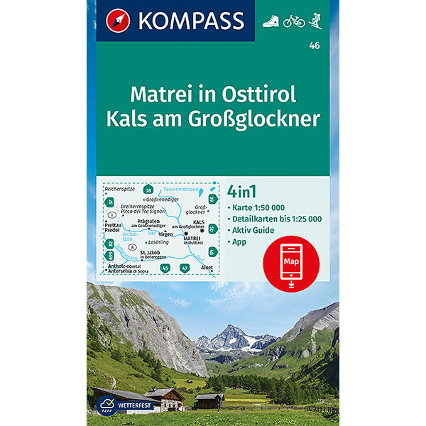 KOMPASS WANDERKARTE MATREI IN OSTTIROL, KALS AM GROßGLOCKNER