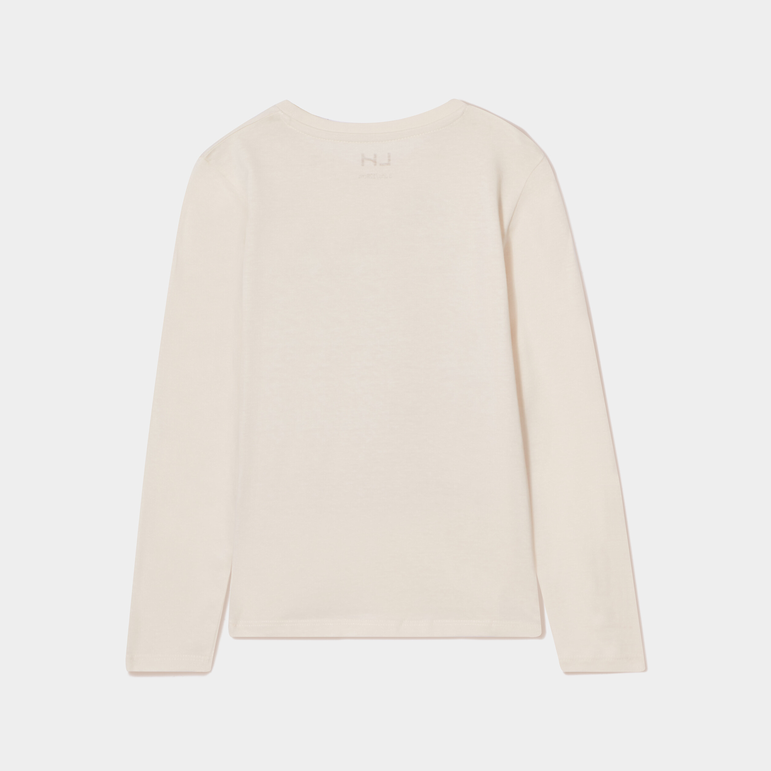 T-shirt col rond manches longues coton sable garçon | La Halle